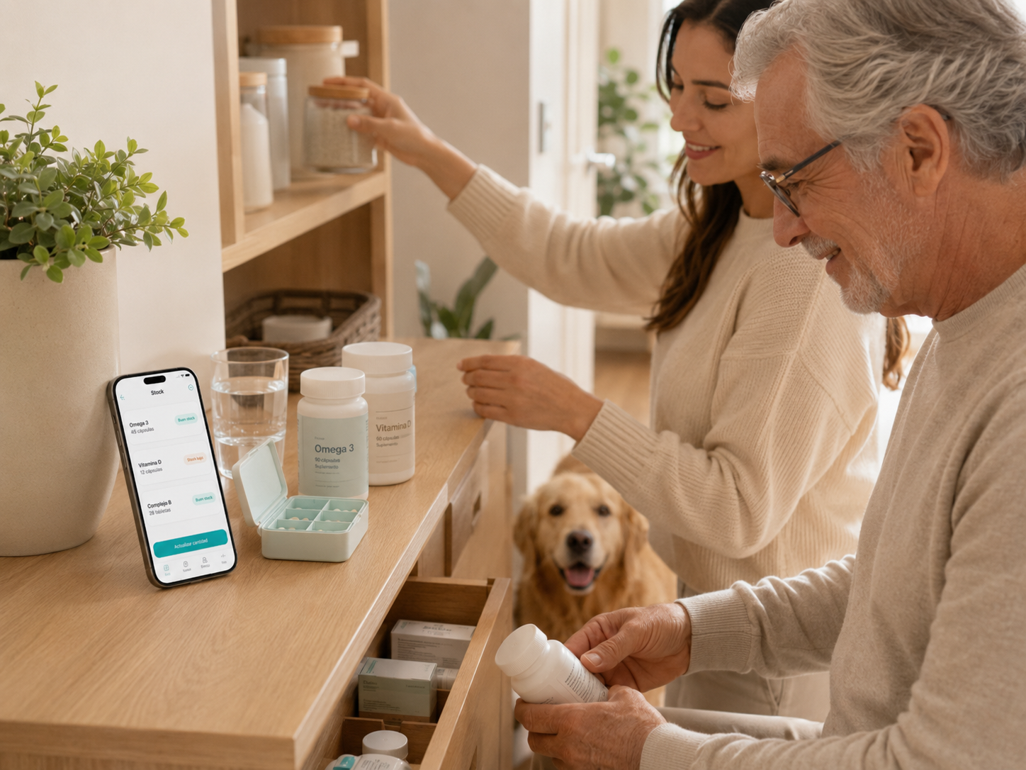 NutriPill Premium: seguimiento de stock de medicamentos